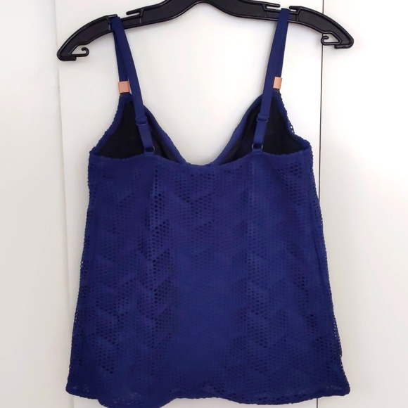 Fantasie Bra Size Crochet Look Tankini Top. Navy. Multiple Sizes. - Picture 3 of 6